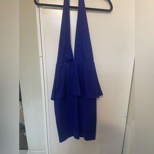Foreign Exchange Royal Blue Backless Dress